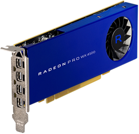 AMD Radeon Pro WX4100 Professional Graphics Card - 4GB GDDR5 - 1024 Stream Processors - ASUS