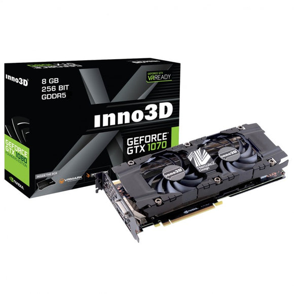 Inno3D GeForce GTX 1070 Twin X2 8192MB GDDR5 PCI-Express Graphics Card (N1070-1SDN-P5DN) - ASUS
