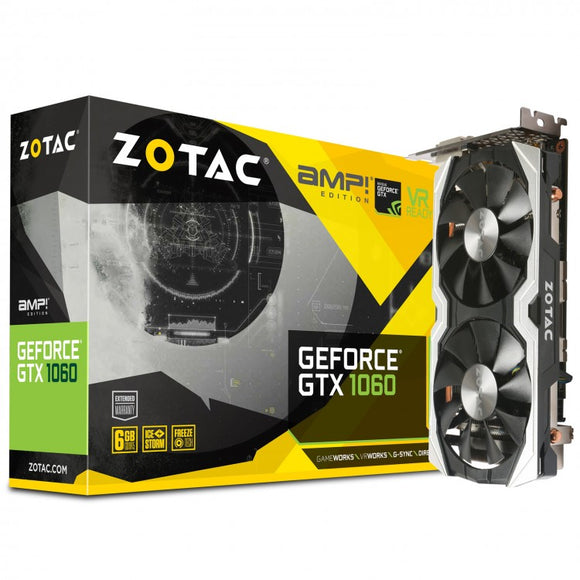 Zotac GeForce GTX 1060 AMP Edition 6144MB GDDR5 PCI-Express Graphics Card - ASUS