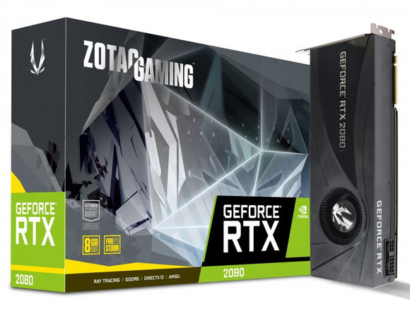 Zotac GeForce RTX 2080 Blower Edition 8192MB GDDR6 PCI-Express Graphics Card - ASUS