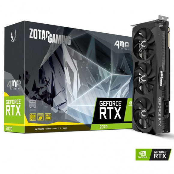 Zotac GeForce RTX 2070 AMP Extreme Core Edition 8192MB GDDR6 PCI-Express Graphics Card - ASUS