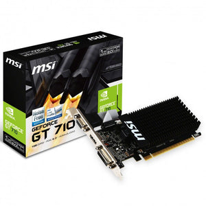 MSI GeForce GT 710 SILENT "Low Profile" 1024MB GDDR3 PCI-Express Graphics Card - ASUS