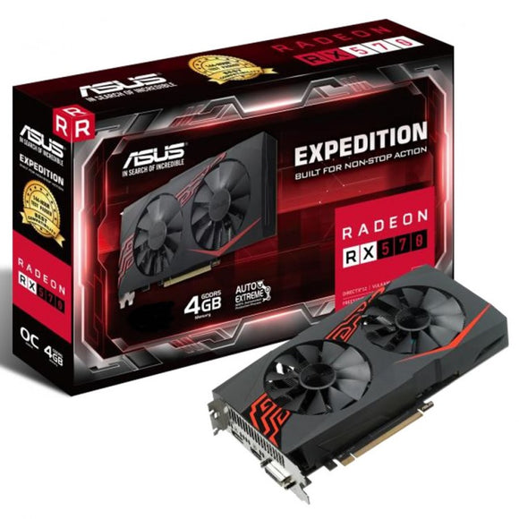 Asus Radeon RX 570 Expedition 4096MB GDDR5 PCI-Express Graphics Card - ASUS