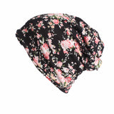 USPOP 2018 Newest multi-functional women print beanies casual Skullies hat female fashion spring cotton hats casual ponytail cap - ASUS