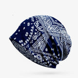 COKK Winter Hats For Women Men Turban Hat Female Beanie Flower Pattern Hip Hop Bone Male Gorro Feminino Ponytail Hat 2018 New - ASUS