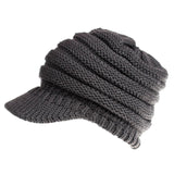 Women Ponytail Cover Beanie Winter Hats Stretchy Knitted Solid Color Hip-Hop Skullies Beanie Warm Cap TT@88 - ASUS