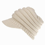 Women Ponytail Cover Beanie Winter Hats Stretchy Knitted Solid Color Hip-Hop Skullies Beanie Warm Cap TT@88 - ASUS