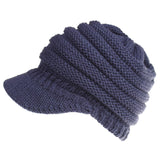 Women Ponytail Cover Beanie Winter Hats Stretchy Knitted Solid Color Hip-Hop Skullies Beanie Warm Cap TT@88 - ASUS